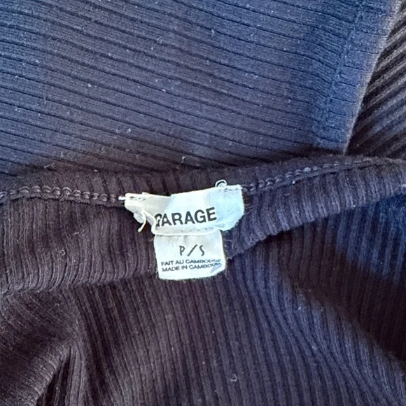 Garage Black Ribbed Halter Crop Top - Picture 3 of 3